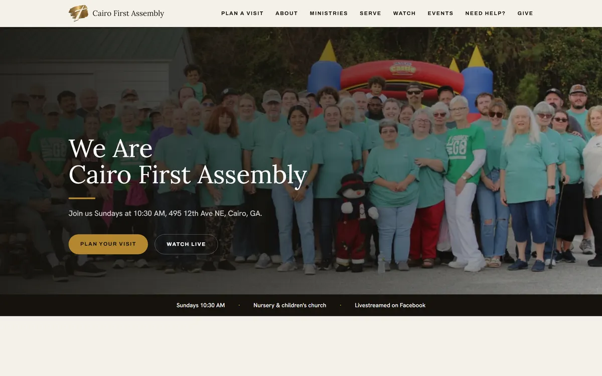 The Cairo First Assembly website